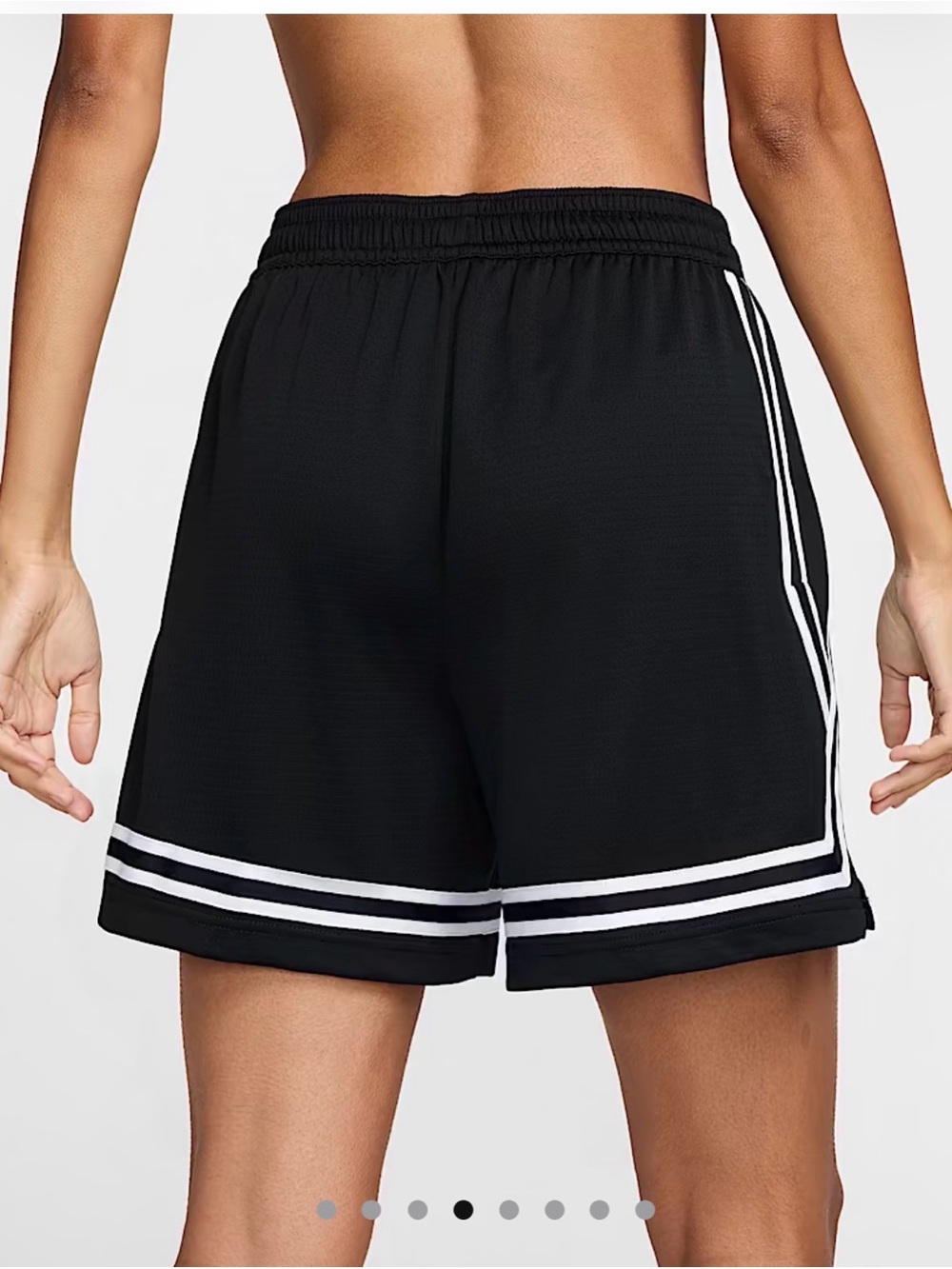 Nike Black Athletic Shorts with White Stripe Detail